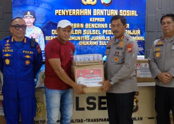 Bentuk Kepedulian, Kapolda Sulsel Lepas Bantuan Untuk Korban Cianjur 