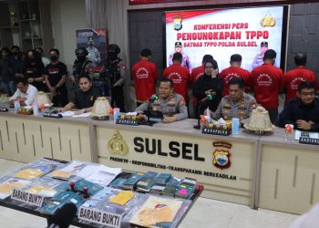 Menjanjikan Korban Dengan Gaji yang Memuaskan, 9 Orang Pelaku Diamankan Polda Sulsel 