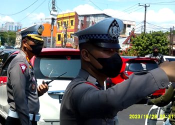 Aksi Serikat Buruh, Kasat Lantas Polrestabes Makassar Pastikan Arus Lalulintas Kondusif