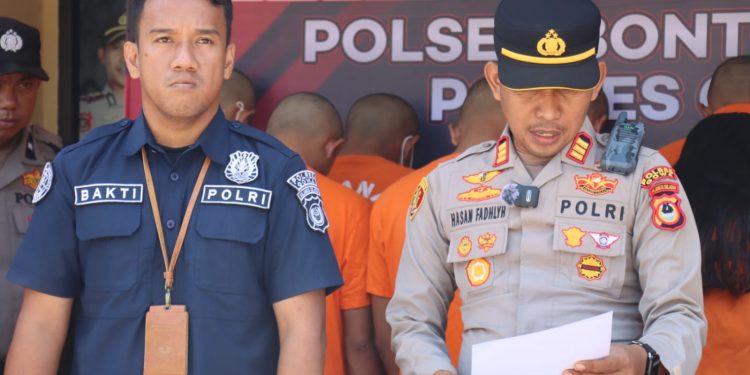 Dalam Waktu 3×24 Jam, Unit Reskrim Polsek Bontonompo Berhasil Meringkus 11 Pelaku Copet, Jambret dan Curat