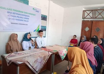 Lurah Tallo Membuka Acara Sosialisasi Program BPJS Ketenagakerjaan