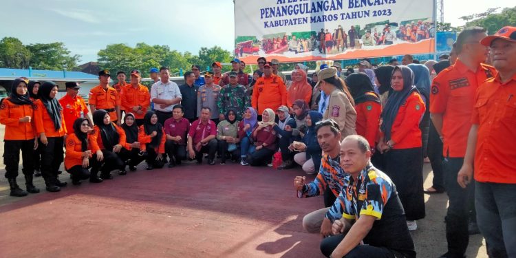 Menghadapi Musim Hujan, Pemerintah Kabupaten Maros Menggelar Apel Kesiap Siagaan