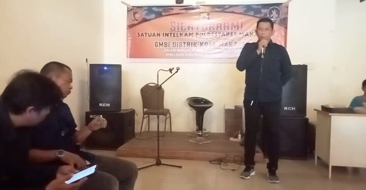 Satuan Intelkam Polrestabes Makassar Menggelar Silaturahmi dengan LSM GMBI Distrik Kota Makassar
