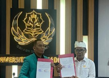 Rektor UIT Makassar MoU Dengan Rektor Warmadewa Bali