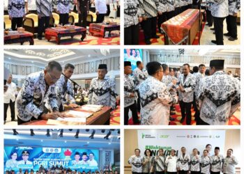 Lantik Pengurus Perangkat Kelengkapan Organisasi PGRI Sumut, Ilyas Sitorus Berharap Dapat Melakukan Penguatan Organisasi