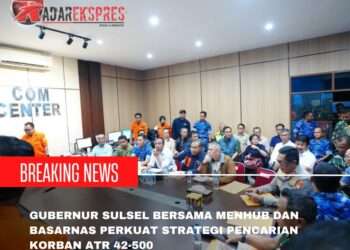 Gubernur Sulsel Bersama Menhub dan Basarnas Perkuat Strategi Pencarian Korban ATR 42-500