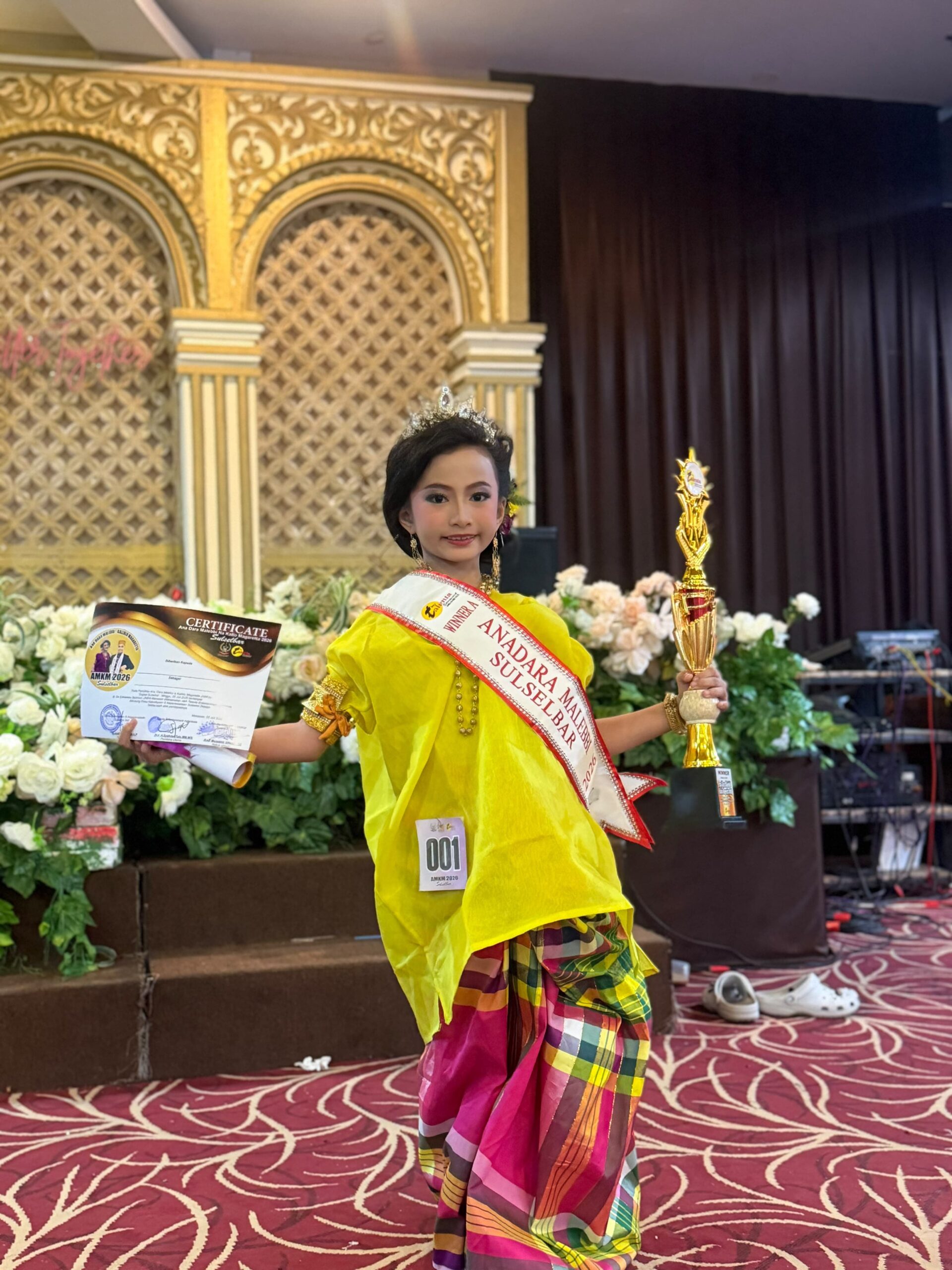 Setelah Meraih Gelar Winner Tingkat Kabupaten, Qiandra Khairunnisa Ramadhani Kembali Raih Winner Ana Dara Malebbi Na Kallolo Magaretta (AMKM) Tingkat Provinsi Sulselbar