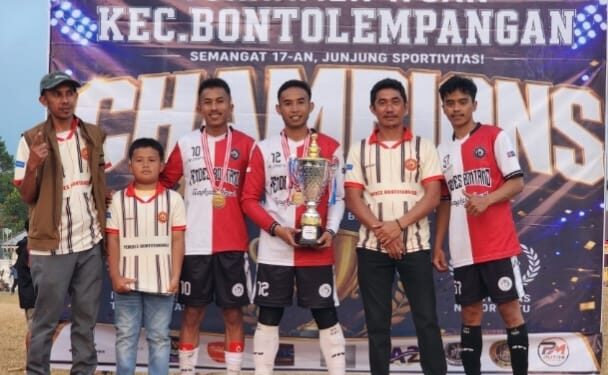 Julumate’ne FC Runner-Up Turnamen Sepak Bola HUT RI ke-81, Bontotangga FC Keluar sebagai Juara