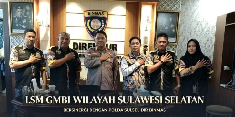 LSM GMBI Wilter Sulsel Perkuat Sinergi dengan Polda Sulsel, Dorong Bhabinkamtibmas yang Kondusif