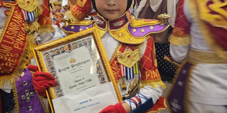 Pocil Bumi Lasinrang Meraih Juara 3 ditingkat Polda Sulsel, Qiandra Kharunnisa Ramadhani, Siswi SDN 8 Pinrang Ikut serta dalam Barisan